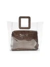 STAUD Shirley PVC & Croc-Embossed Leather Tote