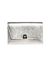 AKRIS LARGE ANOUK ENVELOPE METALLIC LEATHER CROSSBODY BAG,400098958545