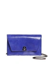 Akris Anouk Mini Envelope Lizard Crossbody Bag In Ocean