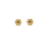 EDGE ONLY Hexagon Earrings In 14ct Gold