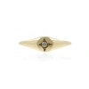 NO 13 Diamond Mini Signet Ring –9Ct Solid Gold