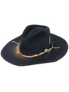 NICK FOUQUET The Soloist sprayed detail hat NAVY,437 THE SOLOIST