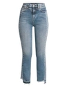 HUDSON Zoeey High-Rise Distressed Hem Crop Jeans
