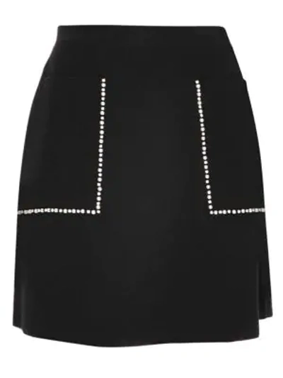 Sandro Louis Studded A-line Mini Skirt In Black