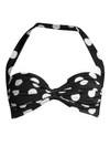 NORMA KAMALI Bill Bra Polka-Dot Halter Bikini Top