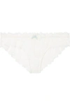 EBERJEY ROSARIO THE CHEEKY STRETCH-CORDED LACE BRIEFS