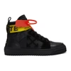 OFF-WHITE Black Industrial High-Top Sneakers