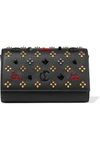 CHRISTIAN LOUBOUTIN PALOMA EMBELLISHED TEXTURED-LEATHER CLUTCH