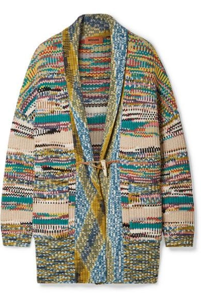 Missoni Oversized Crochet-knit Wool-blend Cardigan In Multicolor