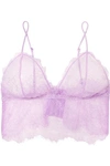 ANINE BING STRETCH-LACE SOFT-CUP TRIANGLE BRA