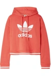 ADIDAS ORIGINALS ACTIVE ICONS PRINTED COTTON-BLEND JERSEY HOODIE