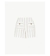 TED BAKER Striped-pattern linen-blend shorts