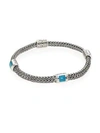 JOHN HARDY Classic Chain Sterling Silver & Gemstone Four-Station Extra-Small Bracelet