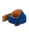 CORTHAY Classic Suede Buckle Belt Strap