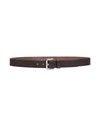 Neil Barrett Man Belt Dark Brown Size 36 Soft Leather In Brown