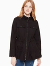 KATE SPADE STUD EMBELLISHED TWILL JACKET,XS