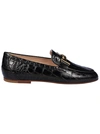 TOD'S CROCODILE EFFECT LOAFERS,10664096