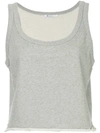 ALEXANDER WANG CROPPED FITTED TANK TOP