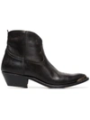 GOLDEN GOOSE YOUNG LEATHER COWBOY ANKLE BOOTS