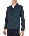 THE KOOPLES TWINKLE SHAWL-COLLAR SLIM FIT BUTTON-DOWN SHIRT,HCC1669FIT
