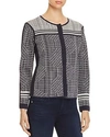 NIC AND ZOE Forefront Jacquard Knit Jacket,F181129