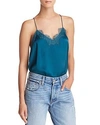 CAMI NYC LACE-TRIMMED SILK TOP,RACER CHARMEUSE