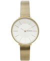 SKAGEN WOMEN'S KAROLINA GOLD-TONE STAINLESS STEEL MESH BRACELET WATCH 38MM