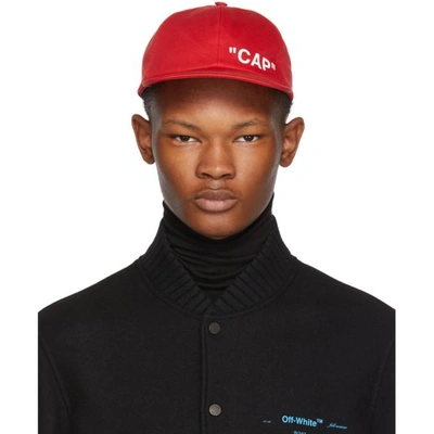 Off-white Red Quote Baseball Cap