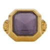 VERSACE VERSACE GOLD AND PURPLE GEM RING