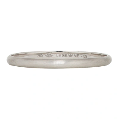 Le Gramme 银色拉丝 Le 1 Gramme 婚戒 In White Gold