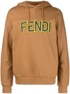 FENDI logo print  hoodie