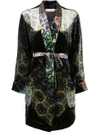 PIERRE-LOUIS MASCIA PIERRE-LOUIS MASCIA EMBROIDERED BELTED COAT - BLACK