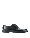 Doucal's Man Lace-up Shoes Midnight Blue Size 6.5 Soft Leather In Black