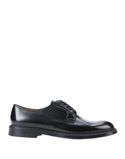 DOUCAL'S DOUCAL'S MAN LACE-UP SHOES BLACK SIZE 9 CALFSKIN,11538689LF 12