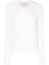 CARVEN draped cable sweater