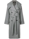 ROCHAS BELTED DOUBLE-BREASTED COAT