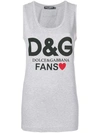 DOLCE & GABBANA Fan print tank top