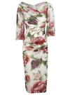 DOLCE & GABBANA FITTED FLORAL DRESS,10664591