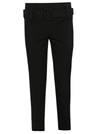 PRADA CROPPED BELTED SKINNY TROUSERS,10664829