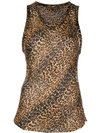 SAINT LAURENT leopard print tank top