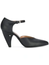 LAURENCE DACADE LAURENCE DACADE SWAN ANKLE STRAP PUMPS - BLACK