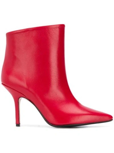 Anna F Pointed Ankle Boots In Rosso