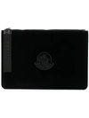 MONCLER embroidered logo clutch