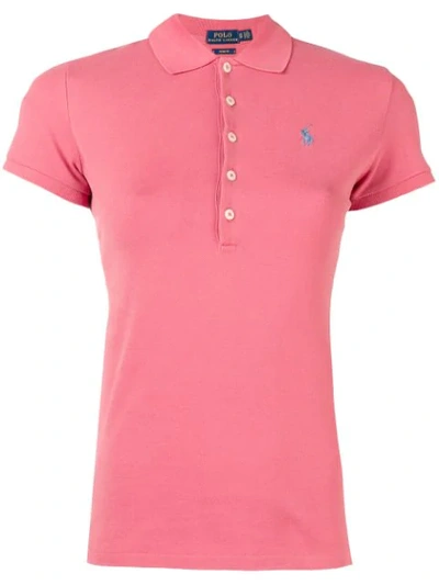 Polo Ralph Lauren Logo Patch Polo Shirt In Red