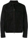 AJMONE collared suede jacket