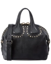 GIVENCHY NIGHTINGALE SMALL STUDDED LEATHER SATCHEL,9900047426485