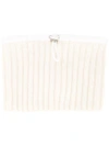 SACAI SACAI RIBBED KNIT SNOOD - WHITE