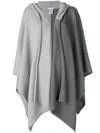 AGNONA AGNONA OVERSIZED HOODED CARDIGAN - GREY