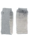 AGNONA AGNONA FINGERLESS GLOVES - GREY