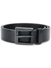 HUGO BOSS BOSS HUGO BOSS STITCH-DETAIL BUCKLED BELT - BLACK